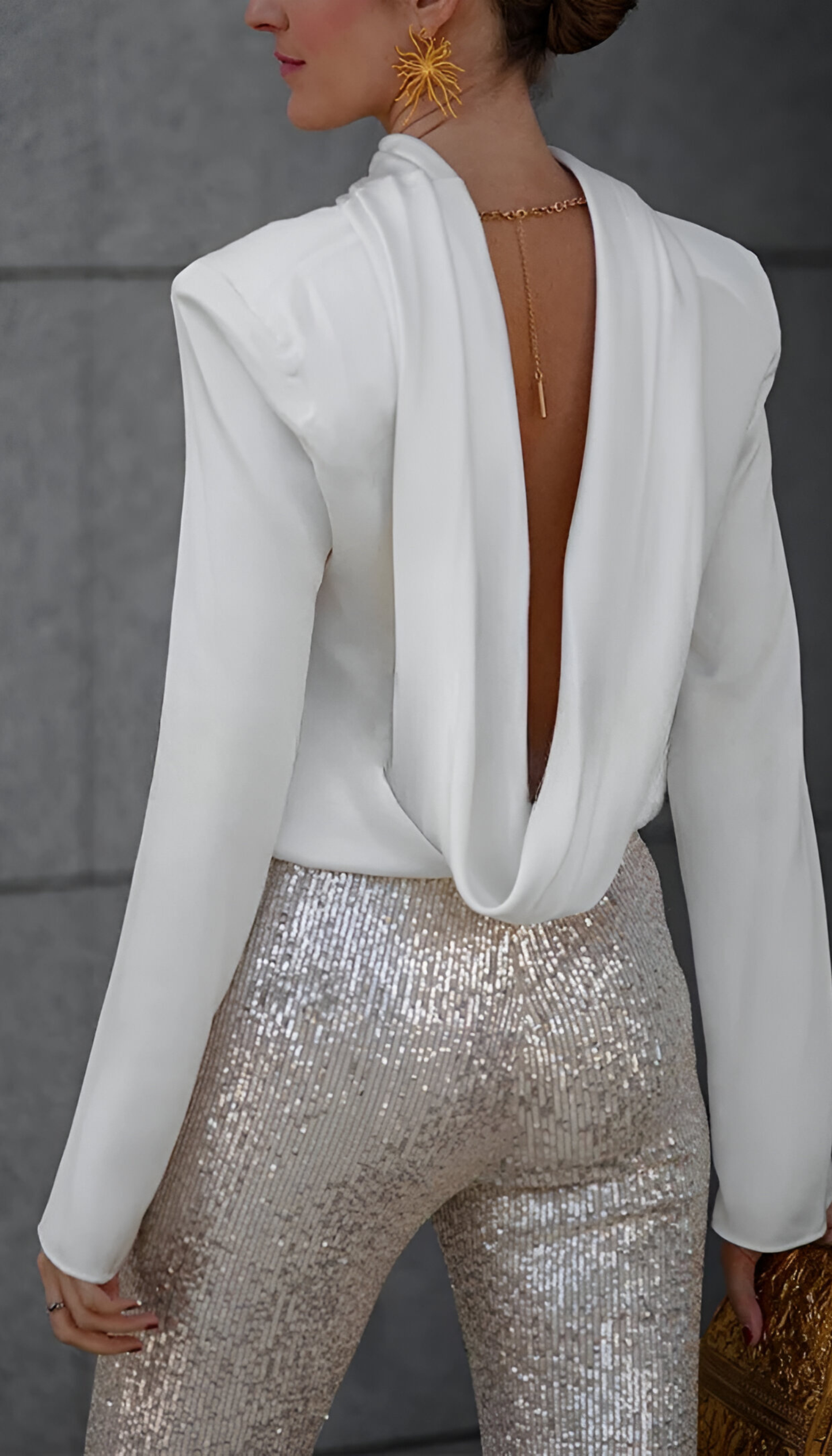 Zari™ | Elegante Pailletten Flared Broek