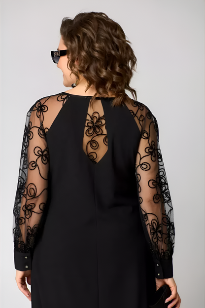 Elodie™ | Elegante jurk met kanten mouwen