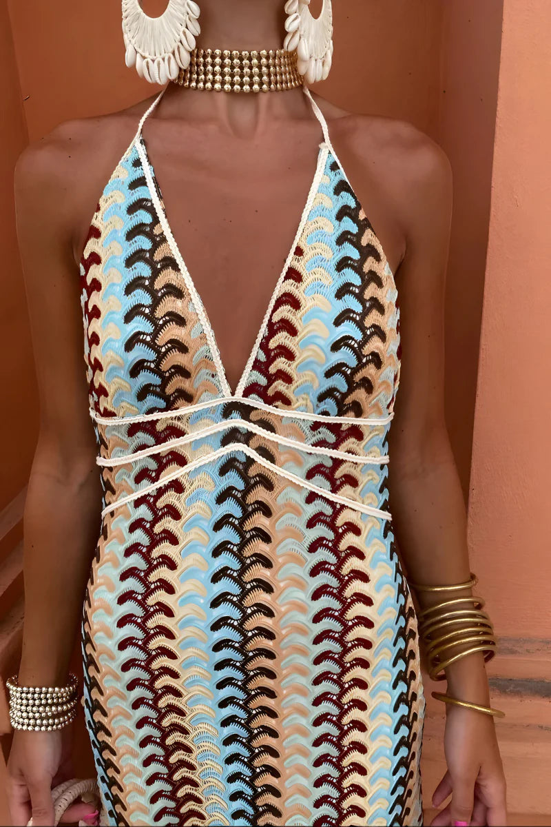 Solena™ | Boho maxi-jurk met open rug