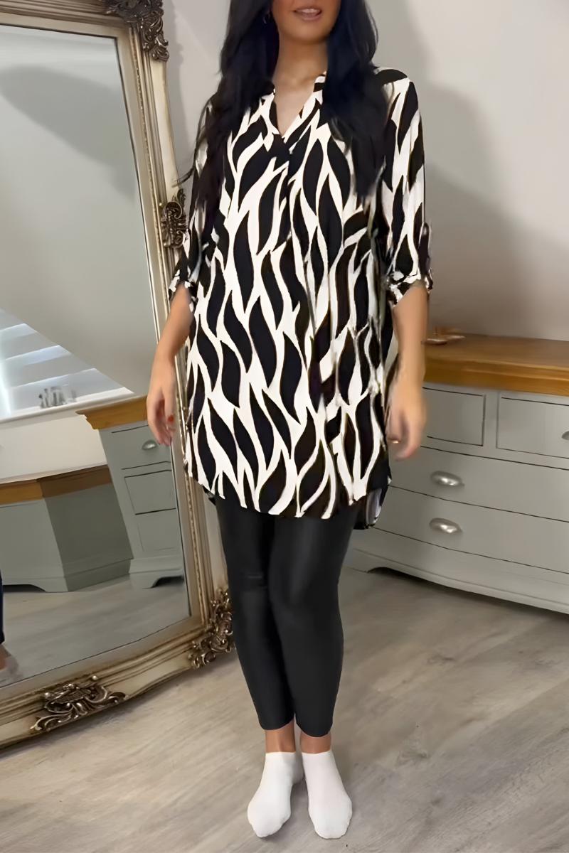 Tessa™ | Stijlvolle Losvallende Top met Print