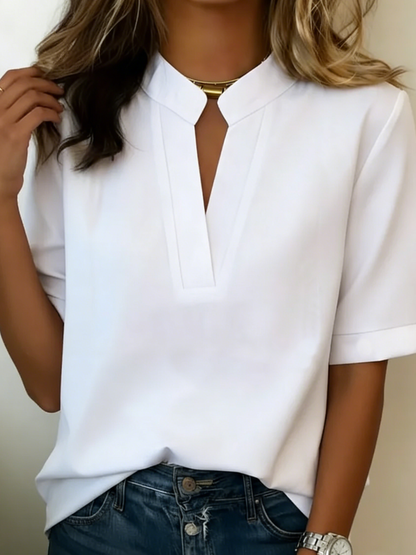 Liset™ | Chique V-Hals Blouse met Gouden Detail 8