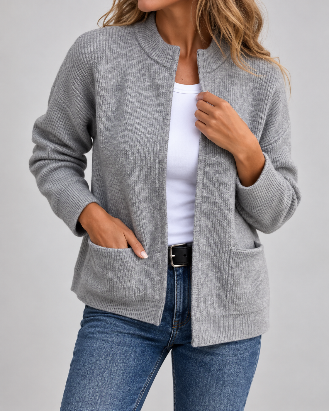 Merel™ | Warm Gebreid Vest met Zakken