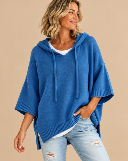 Elin™ | Zachte Hooded Poncho