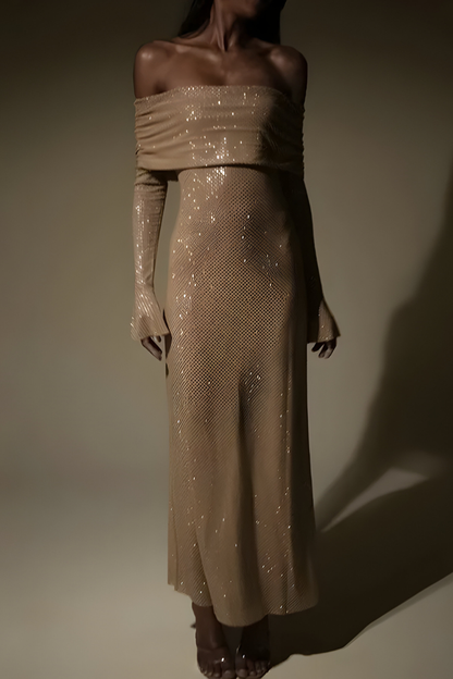 Nareen™ | Verfijnde sprankelende maxi jurk