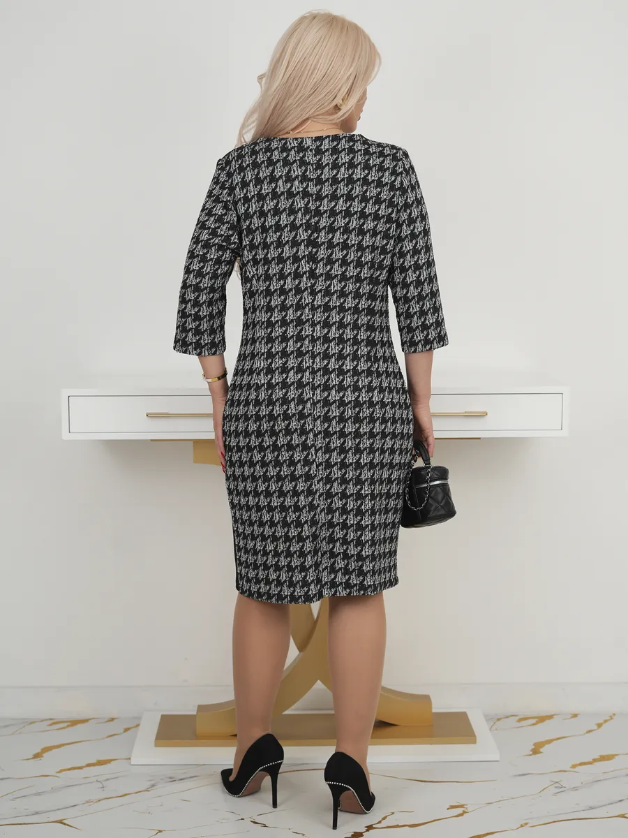 Lysa™ | Stijlvolle Patroon Midi Jurk