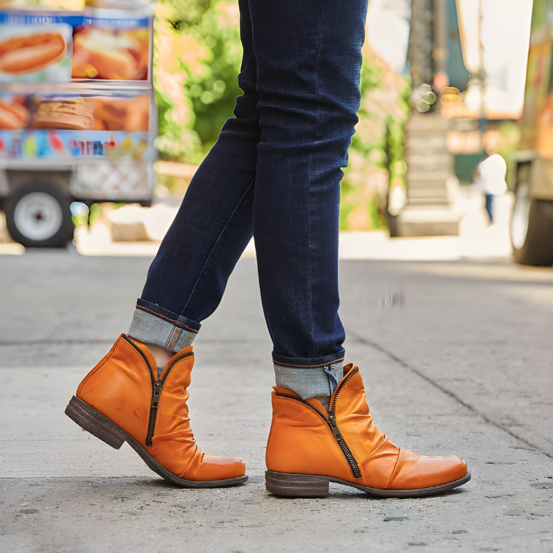 Selma™ | Stijlvolle enkellaarsjes met rits