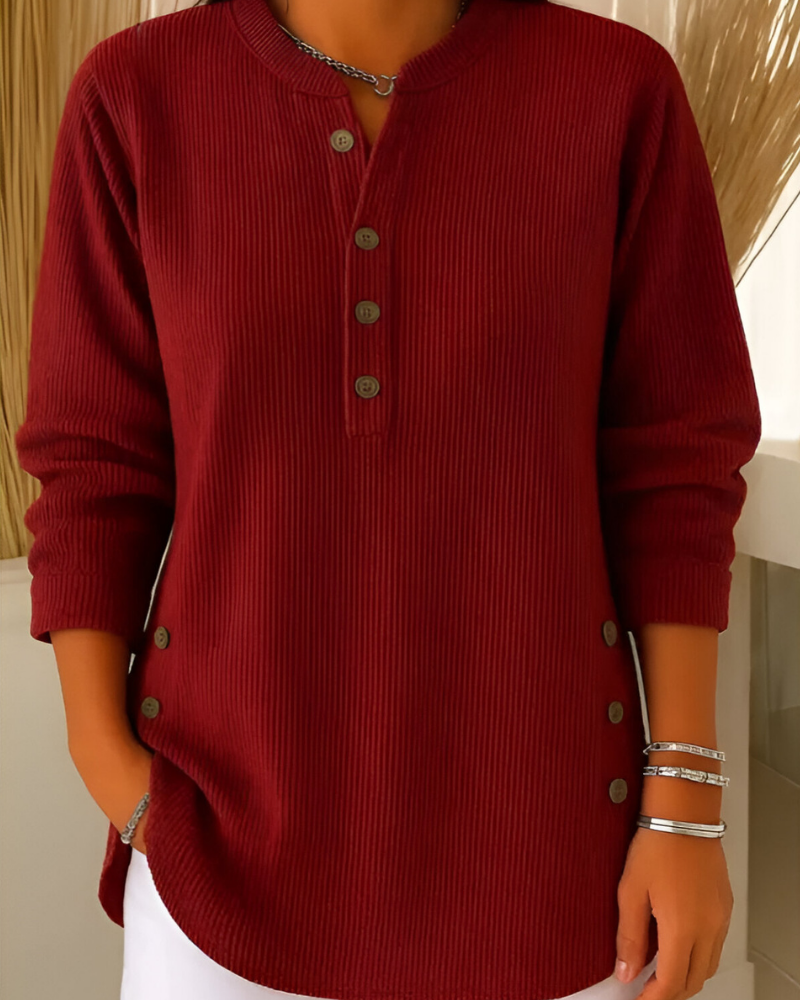 Neris™ | Moderne Gebreide Top met Lange Mouwen