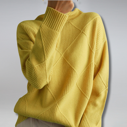 Astrid™ | Zachte coltrui met ruitpatroon 2
