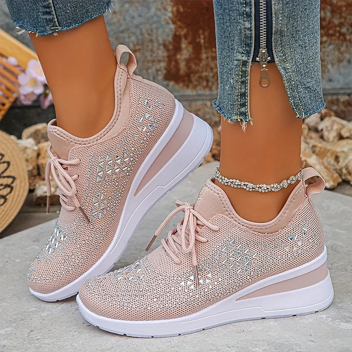 Judith™ | Orthopedische Sleehak Sneakers met Strass 16