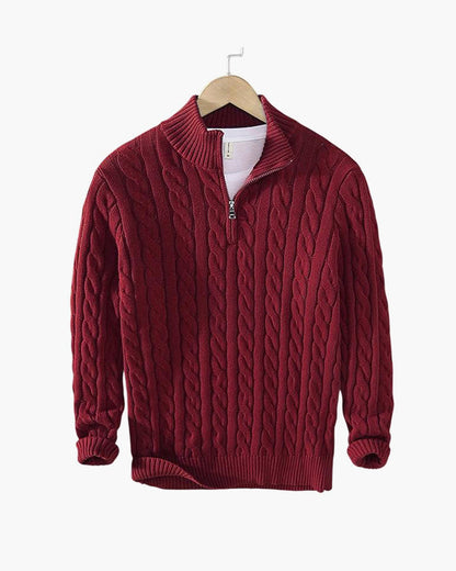 Eamon™ | Klassieke gebreide half-zip trui