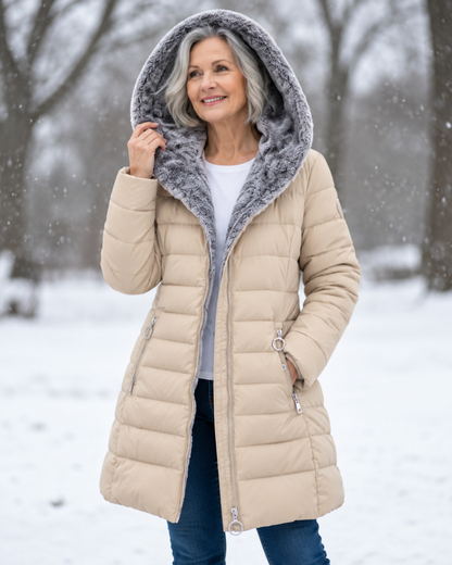 Marga™ | Warme Gewatteerde Winterjas Met Capuchon