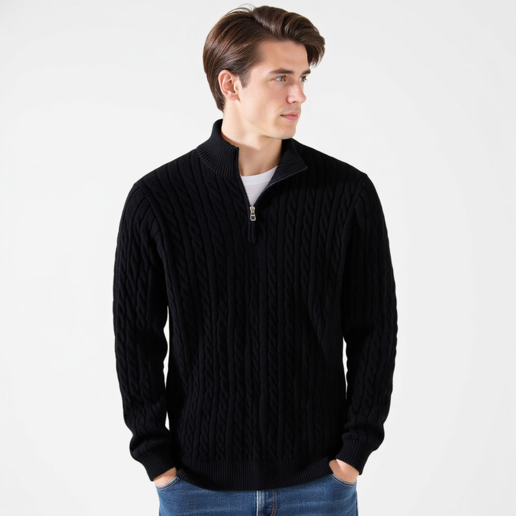 Eamon™ | Klassieke gebreide half-zip trui