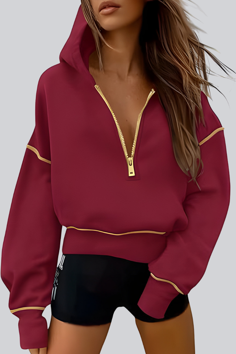 Élise™ | Luxe Half-Zip Hoodie met Relaxed Fit