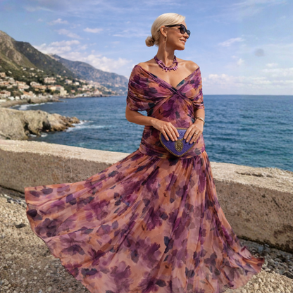 Mikaela™ | Buikcamouflerende Off-Shoulder Maxi-Jurk