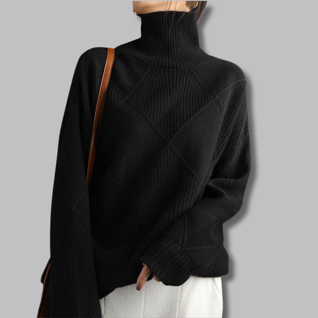 Astrid™ | Zachte coltrui met ruitpatroon 15