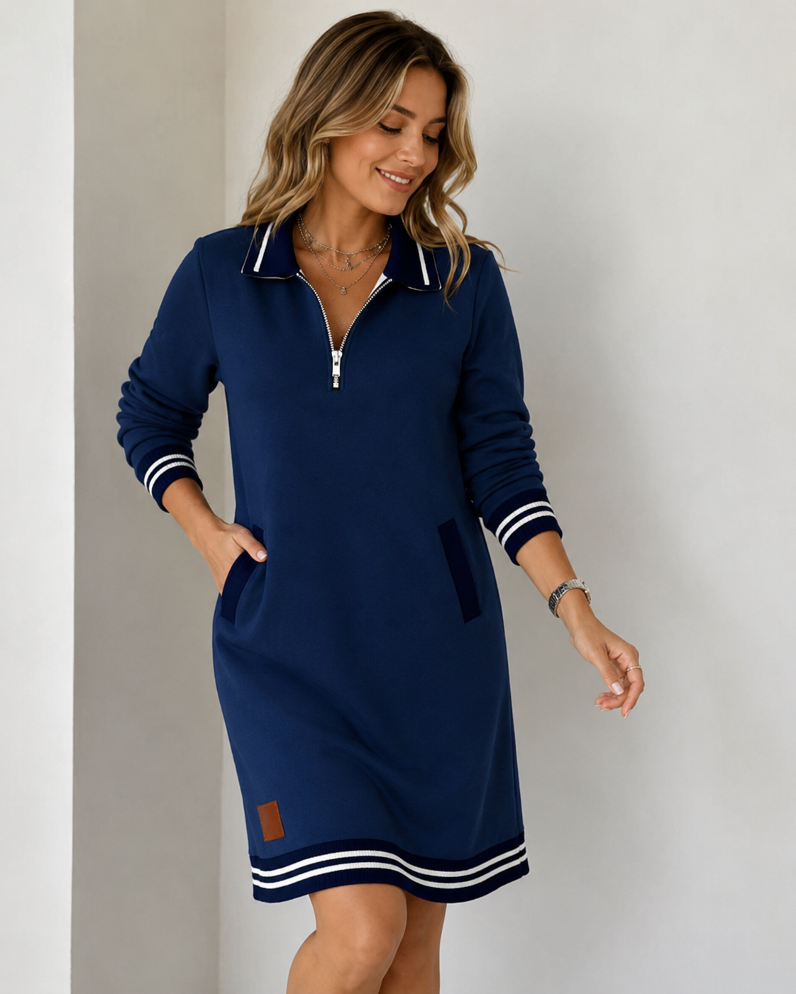 Elina™ | Buikbedekkende Polojurk Met Rits