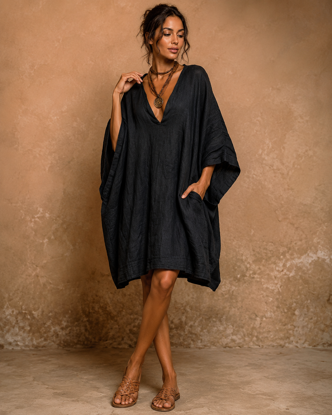 Cassienne™ | Oversized Linnen Jurk