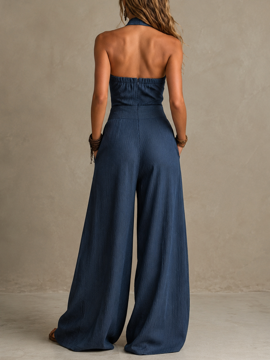 Wendy™ | Wijde Jumpsuit met Gekruiste Halslijn