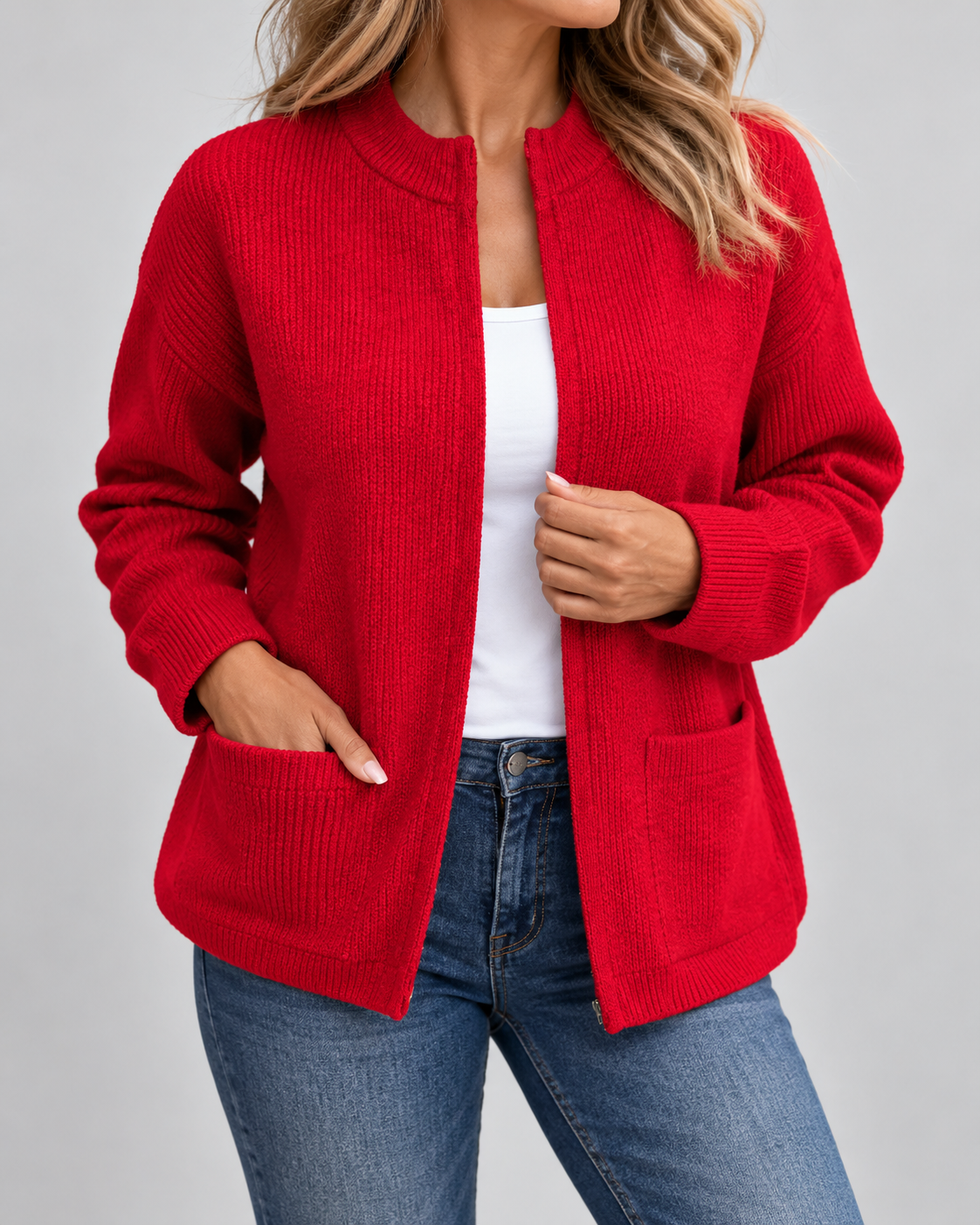 Merel™ | Warm Gebreid Vest met Zakken