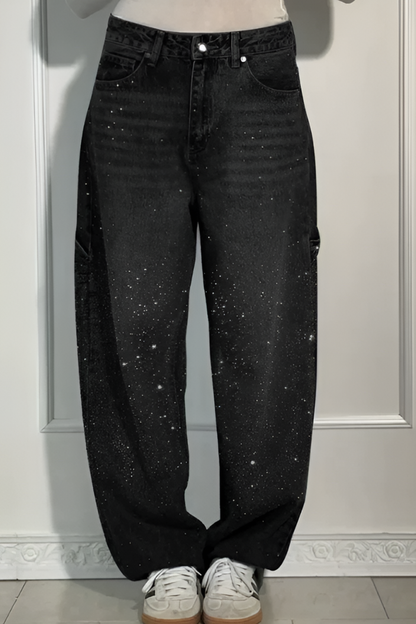 Maris™ | Moderne sprankelende wijde jeans