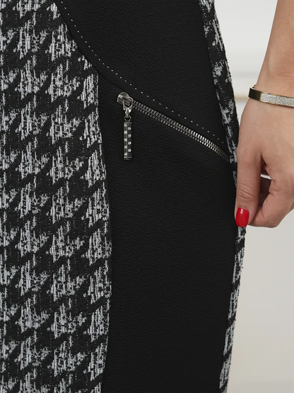 Lysa™ | Stijlvolle Patroon Midi Jurk