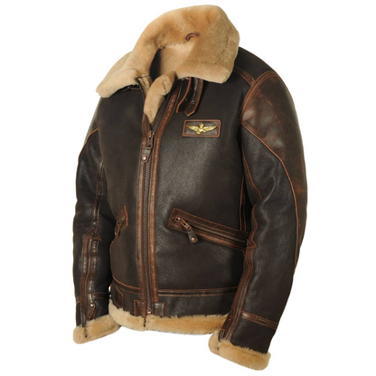Eamon™ | Klassieke shearling aviator jas
