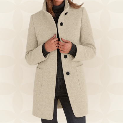 Marielle™ | Elegante Jas met Hoge Kraag
