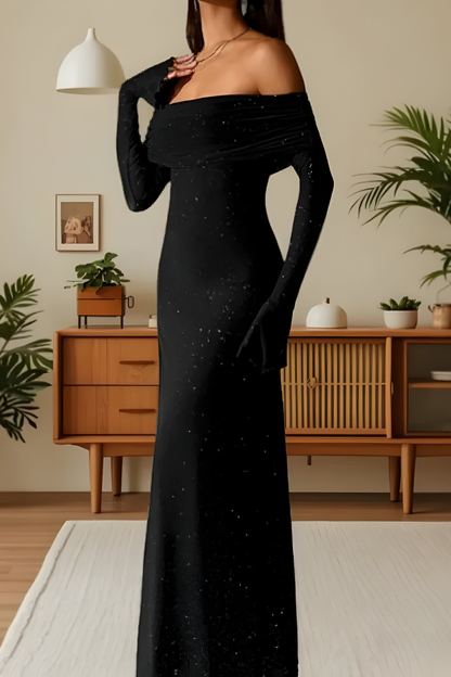 Nareen™ | Verfijnde sprankelende maxi jurk