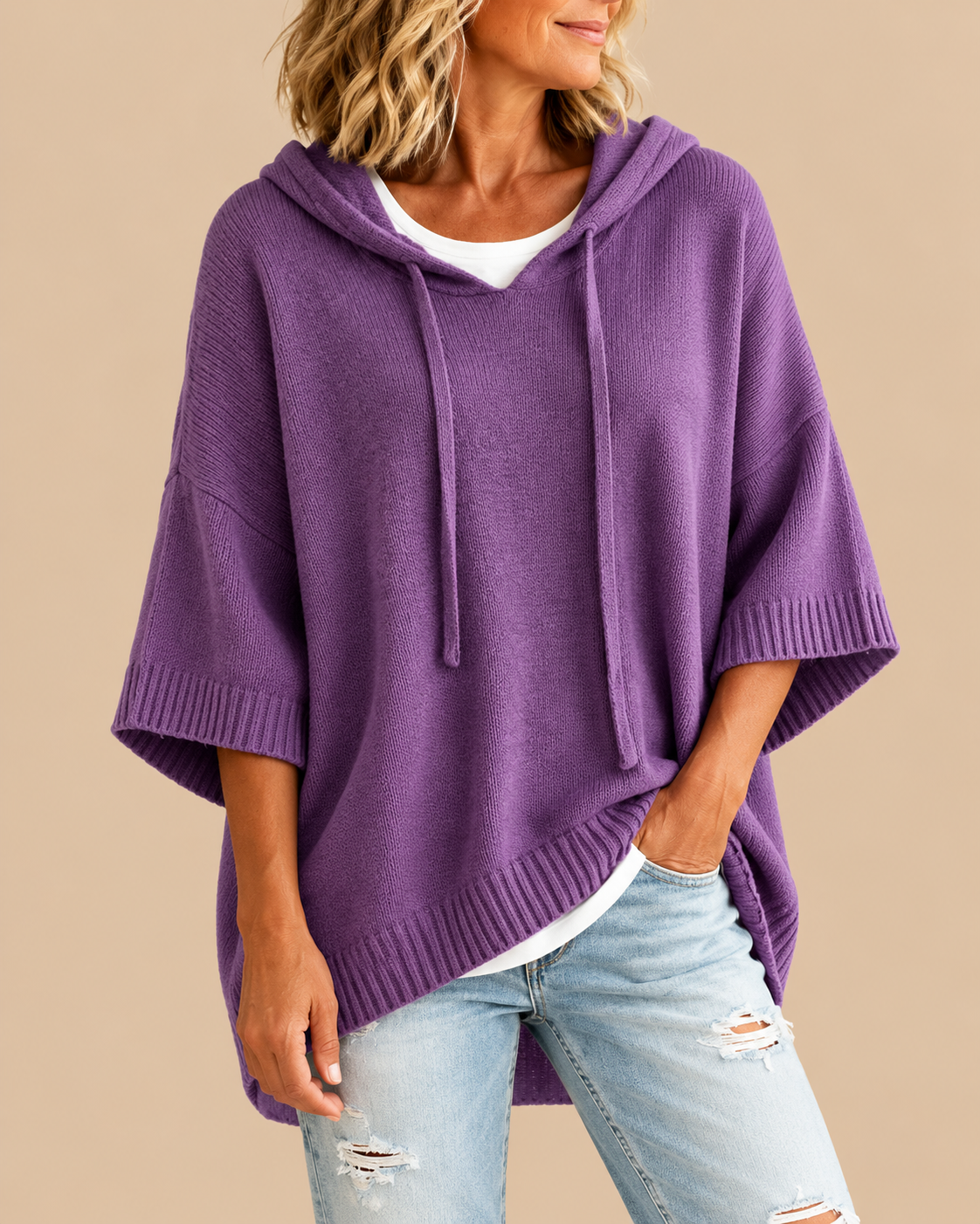 Elin™ | Zachte Hooded Poncho