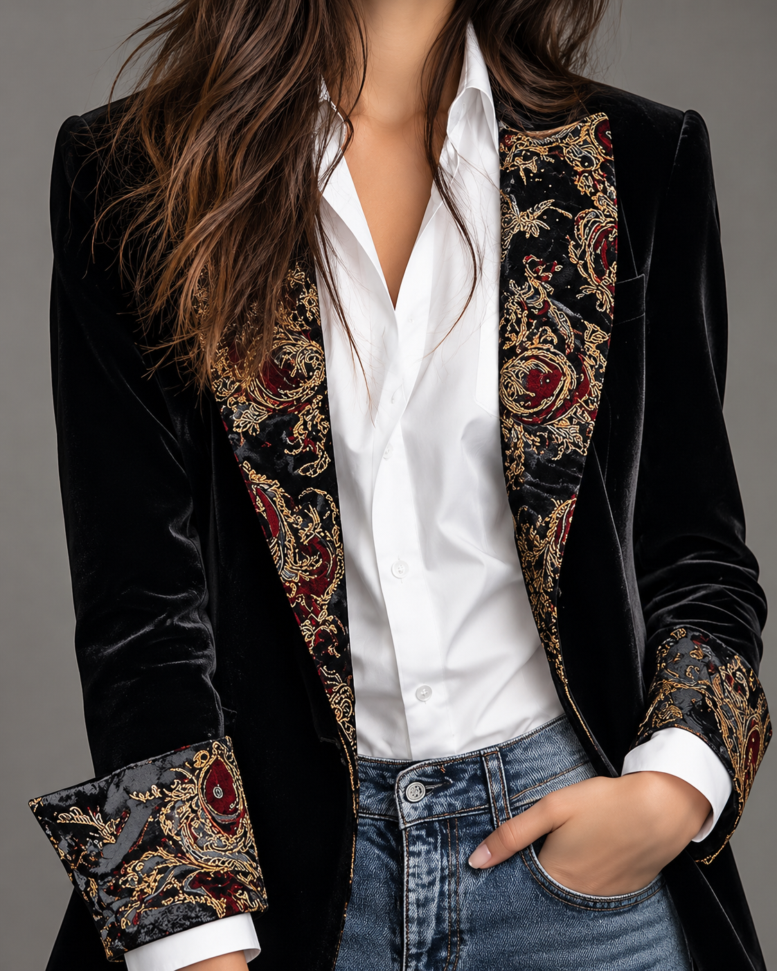 Ada™ | Elegante Blazer met Barokprint