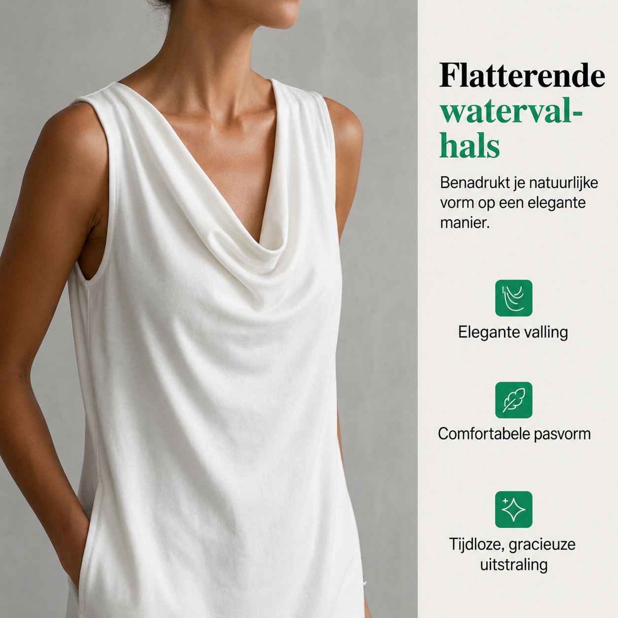 Maribelle™ | Buikcamouflerende Mouwloze Jurk