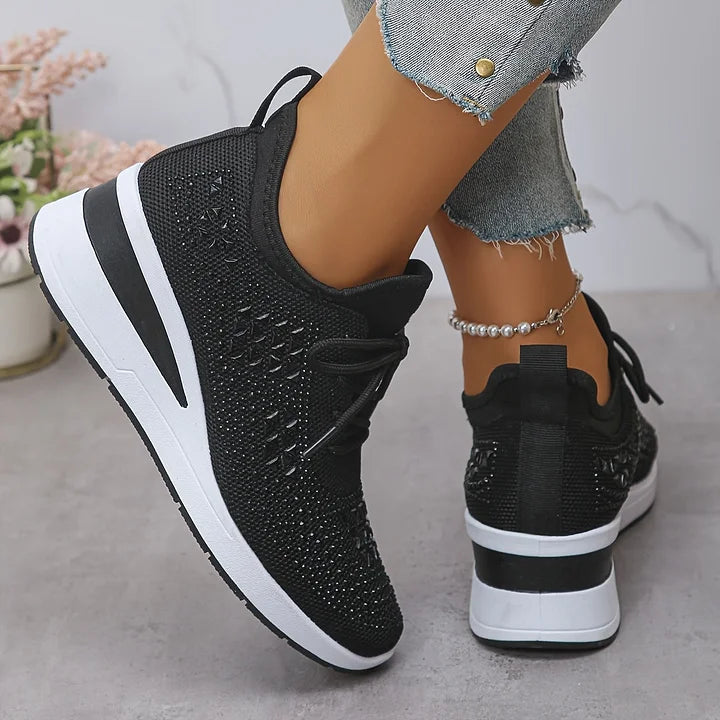 Judith™ | Orthopedische Sleehak Sneakers met Strass 7