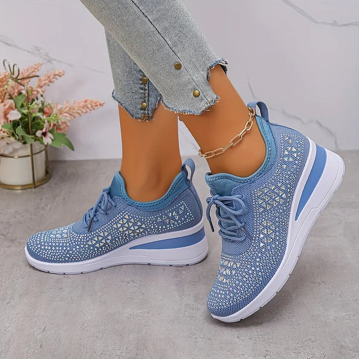 Judith™ | Orthopedische Sleehak Sneakers met Strass 22