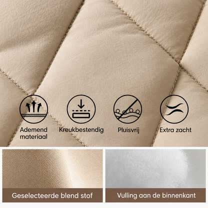Nienke™ | Warme Gewatteerde Jas met Gebreide Mouwen