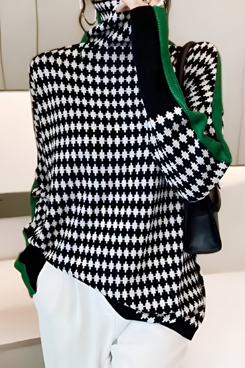 Nila™ | Trendy casual trui met hoge hals