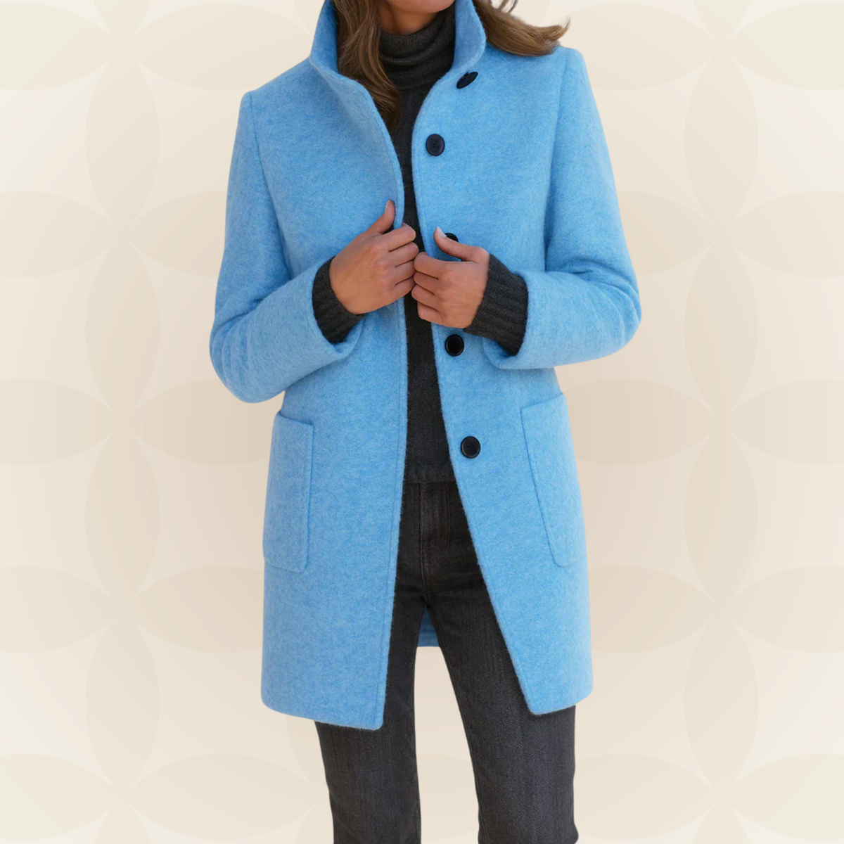 Marielle™ | Elegante Jas met Hoge Kraag