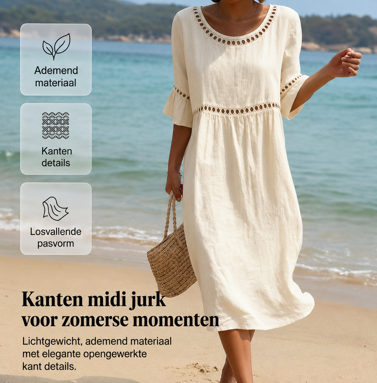 Amara™ | Elegante Buikcamouflerende Midi Jurk