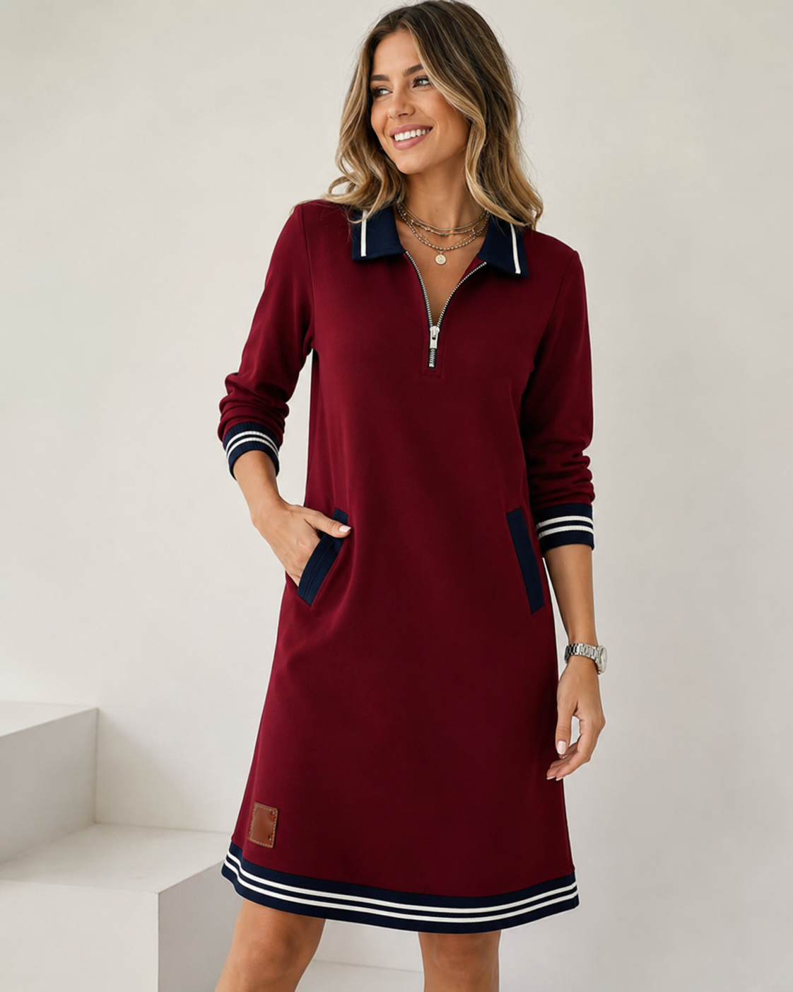 Elina™ | Buikbedekkende Polojurk Met Rits