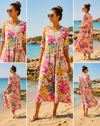 Zara™ | Gebloemde Buikcamouflerende Zomerjurk