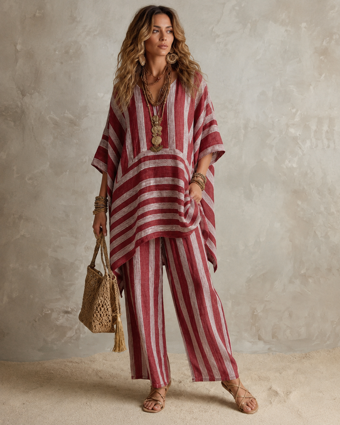Maéva™ | Bohemian Linnen 2-Delige Set