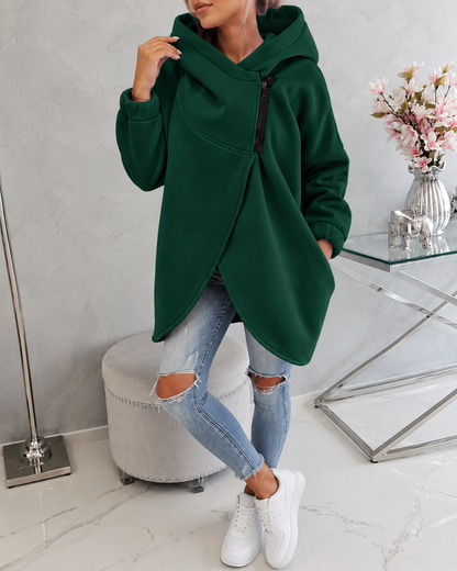 Tina™ | Comfortabel Vest met Capuchon en Rits