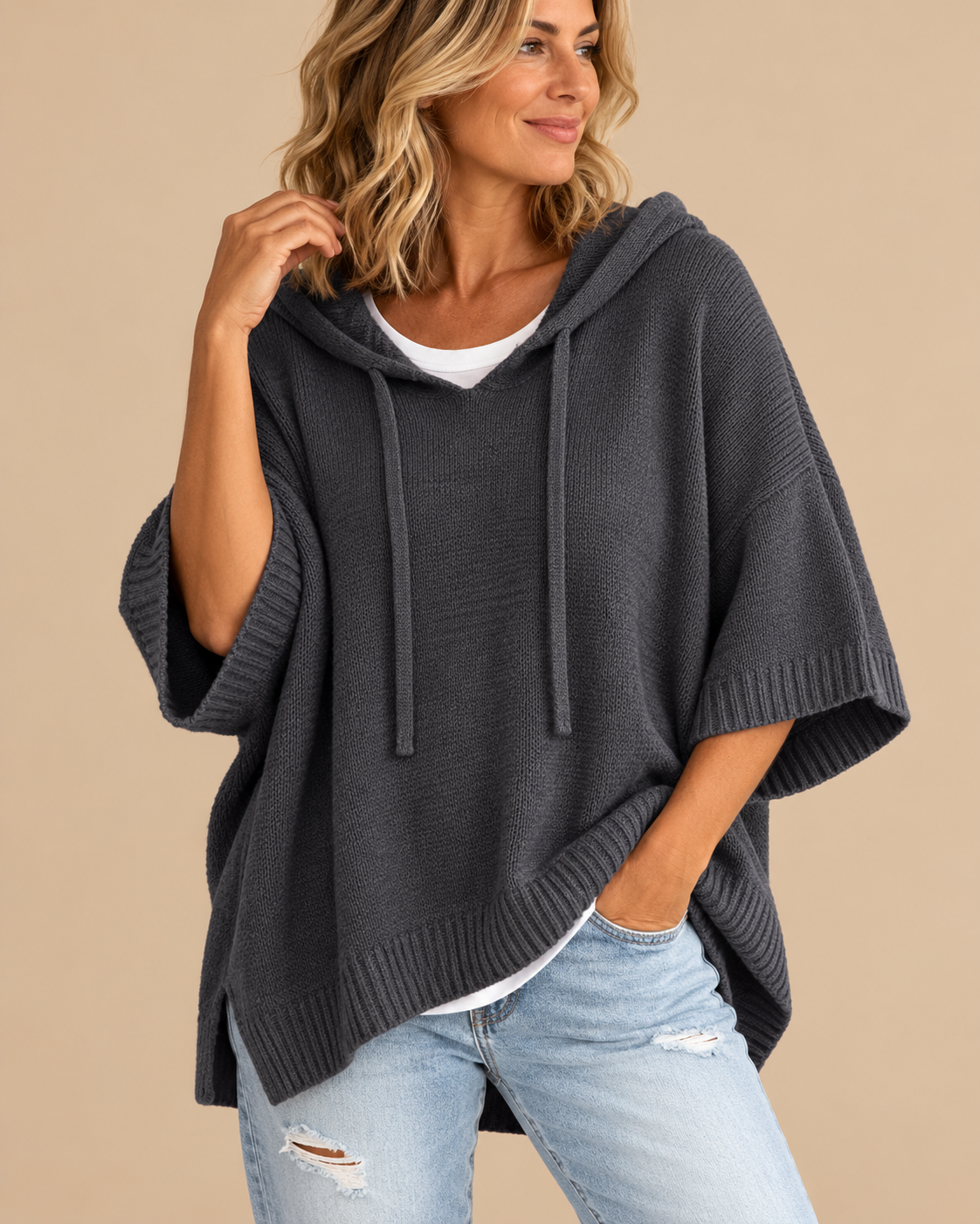 Elin™ | Zachte Hooded Poncho