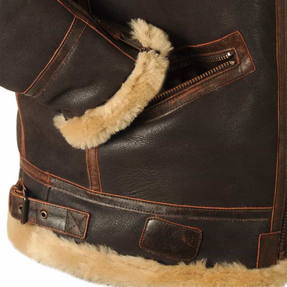 Eamon™ | Klassieke shearling aviator jas
