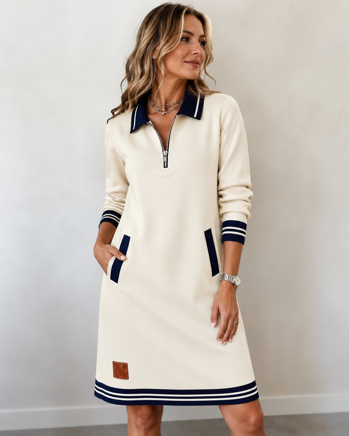 Elina™ | Buikbedekkende Polojurk Met Rits