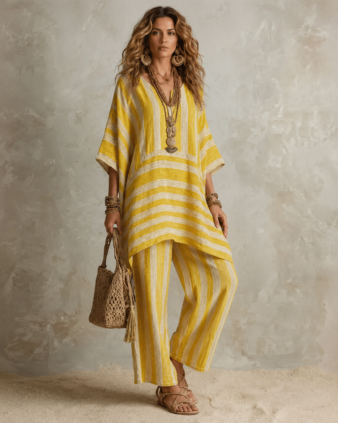 Maéva™ | Bohemian Linnen 2-Delige Set