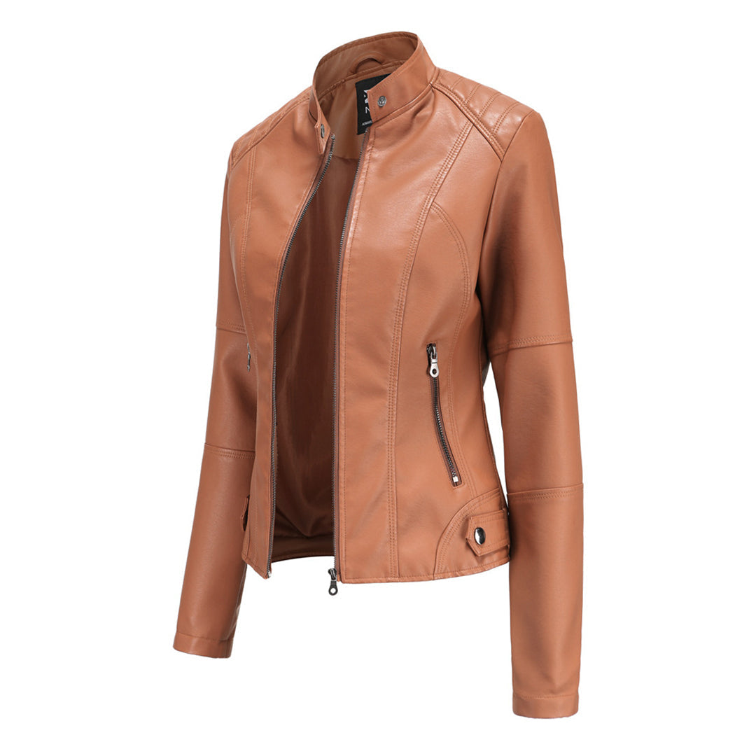 Lora™ | Klassiek Getailleerd Leren Jasje 8