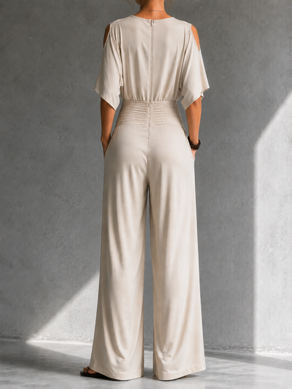 Marleen™ | Elegante Jumpsuit Met Wijde Pijpen 4