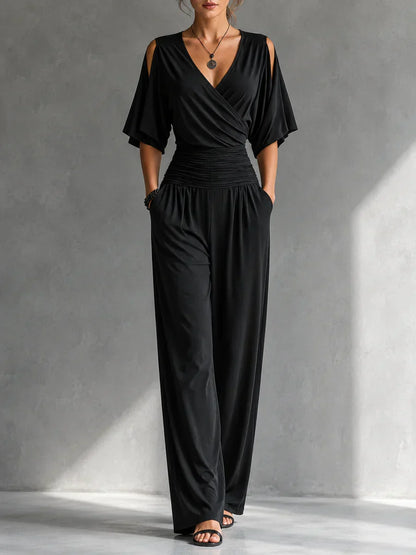 Marleen™ | Elegante Jumpsuit Met Wijde Pijpen 8