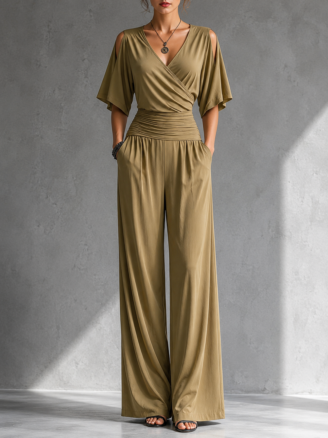 Marleen™ | Elegante Jumpsuit Met Wijde Pijpen 7