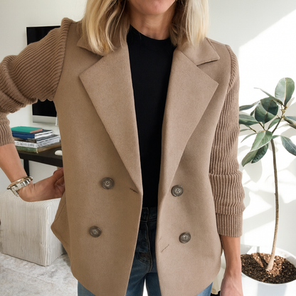 Tasha™ | Comfortabele Blazerjas met Gebreide Mouwen 4